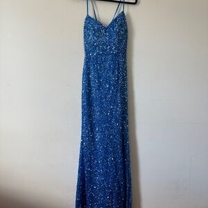 Elegant Sparkly Sequin Royal Blue Formal/Prom Gown